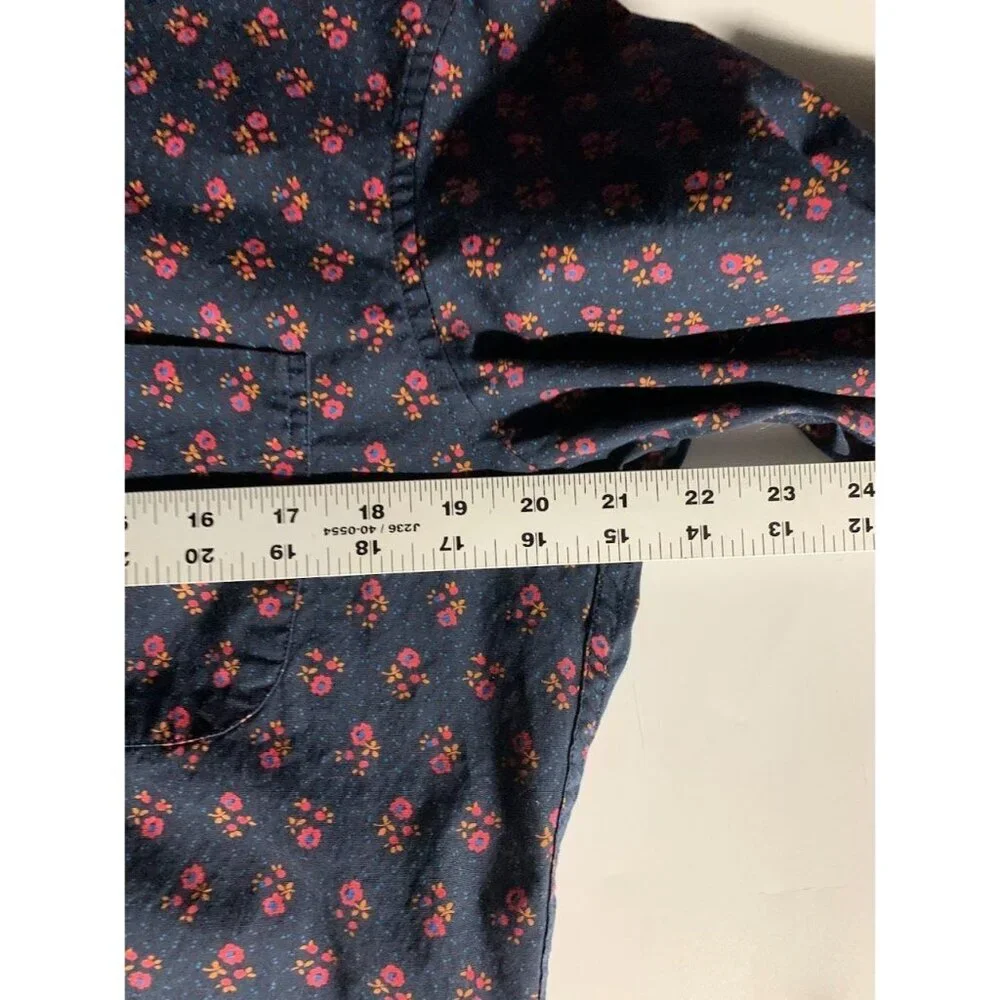 J. Crew Men's Stretch Secret Wash Floral Slim‎ Fit Button Up Shirt Size M